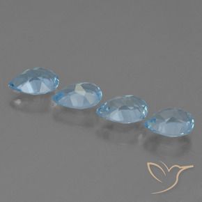 3.13 ct natürliche Himmerlblau Topas-Edelsteine, Birnenform, VVS-VS