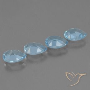 3.15 ct natürliche Himmerlblau Topas-Edelsteine, Birnenform, VVS-VS
