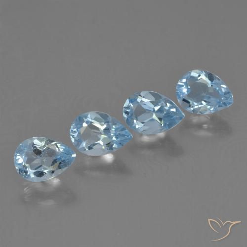 2.86ctw Natürlicher Himmerlblau Topas, Birnenform, VS