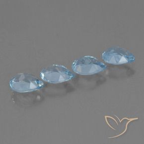 2.86 ct natürliche Himmerlblau Topas-Edelsteine, Birnenform, VS
