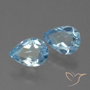 1.38 ct natürliche Himmerlblau Topas-Edelsteine, Birnenform, VVS-VS