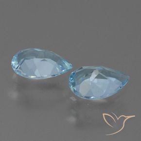 1.38 ct natürliche Himmerlblau Topas-Edelsteine, Birnenform, VVS-VS