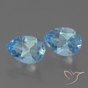 1.68 ct natürliche Himmerlblau Topas-Edelsteine, Birnenform, VVS-VS