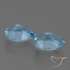 1.68 ct natürliche Himmerlblau Topas-Edelsteine, Birnenform, VVS-VS
