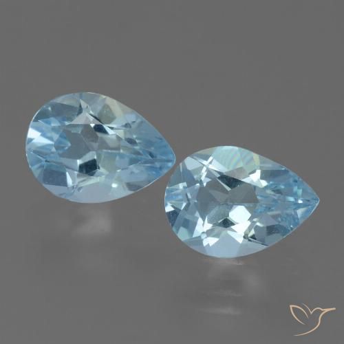 1.61ctw Natürlicher Himmerlblau Topas, Birnenform, VVS