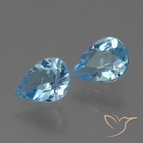 1.47 ct natürliche Himmerlblau Topas-Edelsteine, Birnenform, VVS-VS