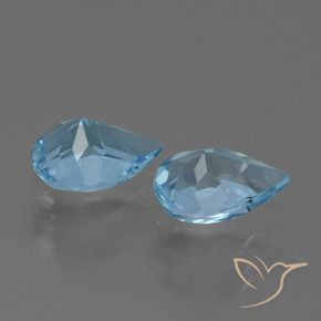 1.47 ct natürliche Himmerlblau Topas-Edelsteine, Birnenform, VVS-VS