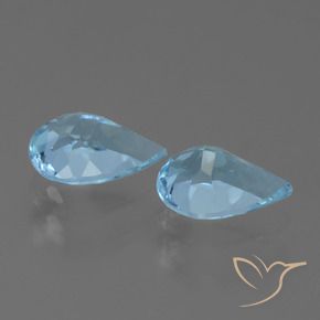 1.44 ct natürliche Swiss Blue Topas-Edelsteine, Birnenform, VS