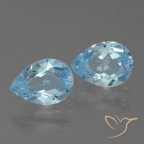 1.50 ct natürliche Himmerlblau Topas-Edelsteine, Birnenform, VVS-VS