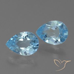 1.56 ct natürliche Himmerlblau Topas-Edelsteine, Birnenform, VVS-VS
