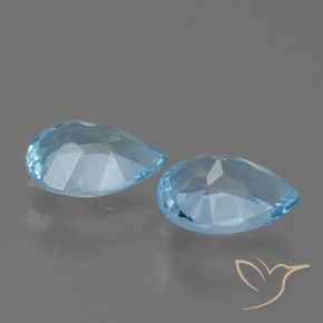 1.56 ct natürliche Himmerlblau Topas-Edelsteine, Birnenform, VVS-VS