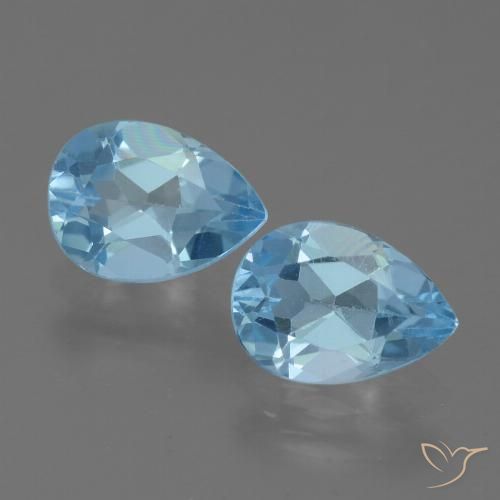 1.65ctw Natürlicher Himmerlblau Topas, Birnenform, VVS