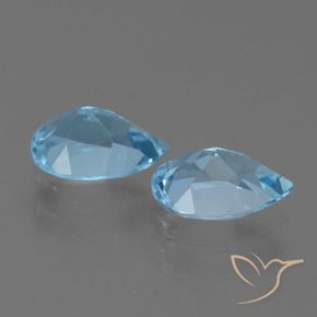 1.65 ct natürliche Himmerlblau Topas-Edelsteine, Birnenform, VVS