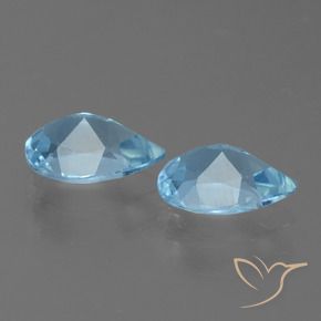 1.48 ct natürliche Himmerlblau Topas-Edelsteine, Birnenform, VVS-VS