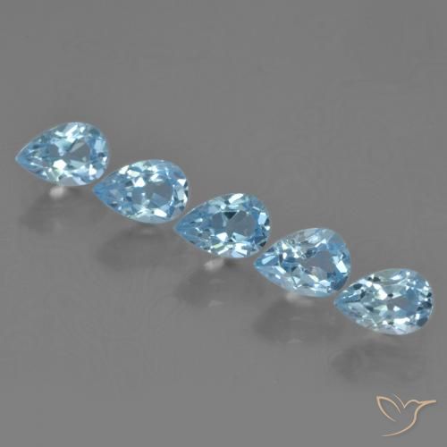 3.23 ct natürliche Himmerlblau Topas-Edelsteine, Birnenform, VVS-VS