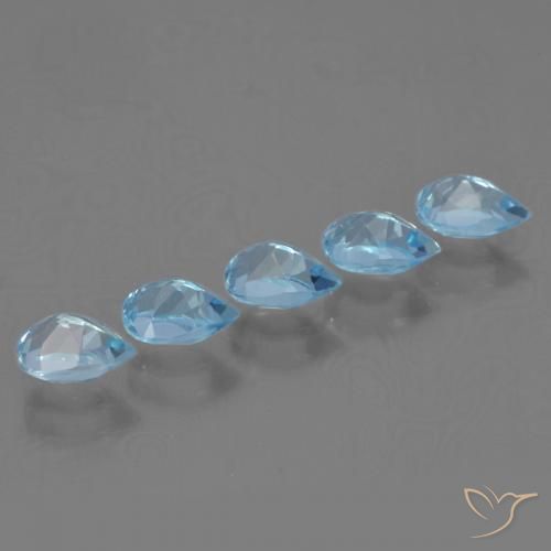 3.23 ct natürliche Himmerlblau Topas-Edelsteine, Birnenform, VVS-VS