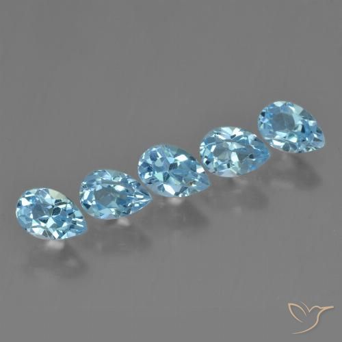 2.91ctw Natürlicher Himmerlblau Topas, Birnenform, VS