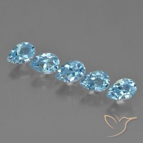 2.91 ct natürliche Himmerlblau Topas-Edelsteine, Birnenform, VS