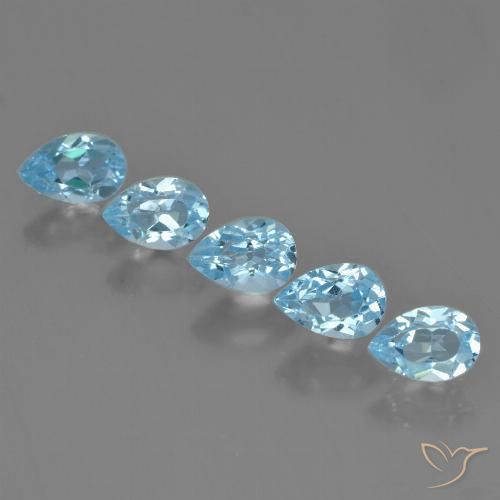 2.94ctw Natürlicher Himmerlblau Topas, Birnenform, VS