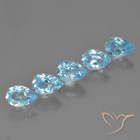 2.94 ct natürliche Himmerlblau Topas-Edelsteine, Birnenform, VS