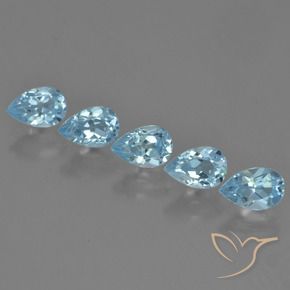 3.11 ct natürliche Himmerlblau Topas-Edelsteine, Birnenform, VS