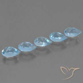 3.11 ct natürliche Himmerlblau Topas-Edelsteine, Birnenform, VS