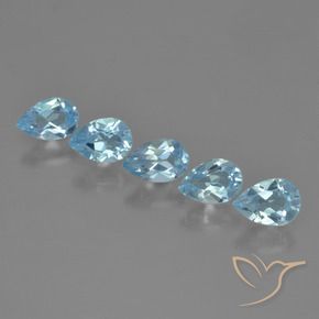 2.27 ct natürliche Himmerlblau Topas-Edelsteine, Birnenform, VS