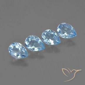 3.47 ct natürliche Himmerlblau Topas-Edelsteine, Birnenform, VVS-VS