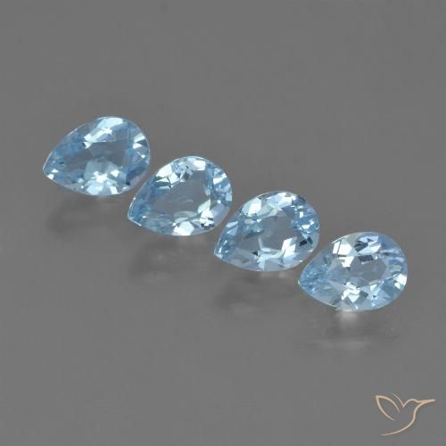 3.52ctw Natürlicher Swiss Blue Topas, Birnenform, VVS-VS