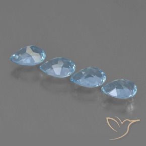 3.52 ct natürliche Swiss Blue Topas-Edelsteine, Birnenform, VVS-VS