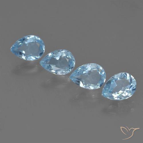 3.53ctw Natürlicher Himmerlblau Topas, Birnenform, VVS-VS