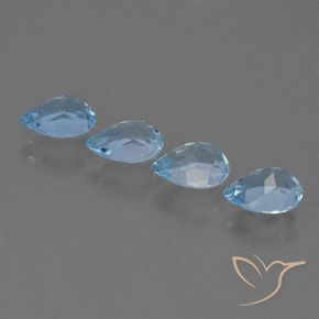 3.53 ct natürliche Himmerlblau Topas-Edelsteine, Birnenform, VVS-VS