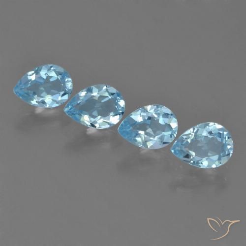 3.48ctw Natürlicher Himmerlblau Topas, Birnenform, VVS-VS
