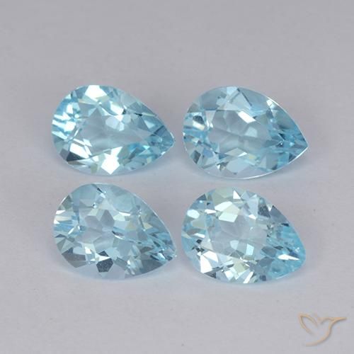 3.26ctw Natürlicher Himmerlblau Topas, Birnenform, VVS-VS, Photo A
