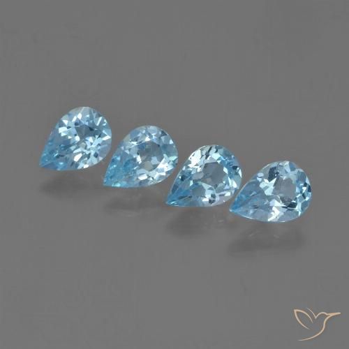 2.83ctw Natürlicher Himmerlblau Topas, Birnenform, VVS-VS