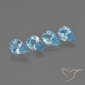 2.83 ct natürliche Himmerlblau Topas-Edelsteine, Birnenform, VVS-VS