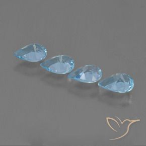 2.83 ct natürliche Himmerlblau Topas-Edelsteine, Birnenform, VVS-VS