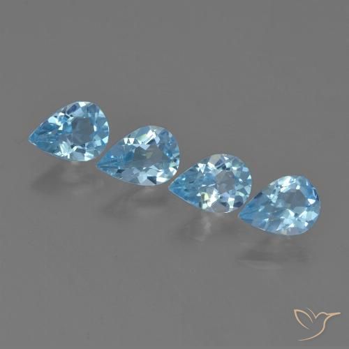 2.80ctw Natürlicher Himmerlblau Topas, Birnenform, VVS-VS