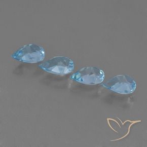 2.80 ct natürliche Himmerlblau Topas-Edelsteine, Birnenform, VVS-VS