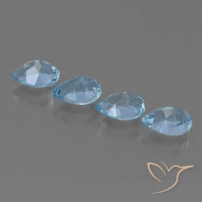 3.64 ct natürliche Himmerlblau Topas-Edelsteine, Birnenform, VVS-VS