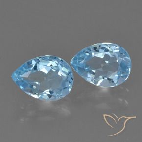 1.71 ct natürliche Himmerlblau Topas-Edelsteine, Birnenform, VVS-VS