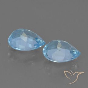 1.71 ct natürliche Himmerlblau Topas-Edelsteine, Birnenform, VVS-VS