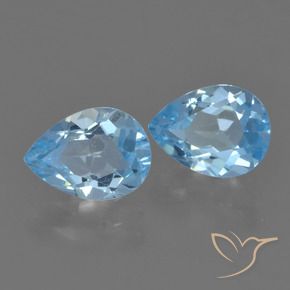 1.75 ct natürliche Himmerlblau Topas-Edelsteine, Birnenform, VVS-VS