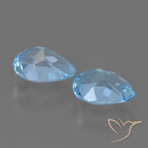 1.75 ct natürliche Himmerlblau Topas-Edelsteine, Birnenform, VVS-VS