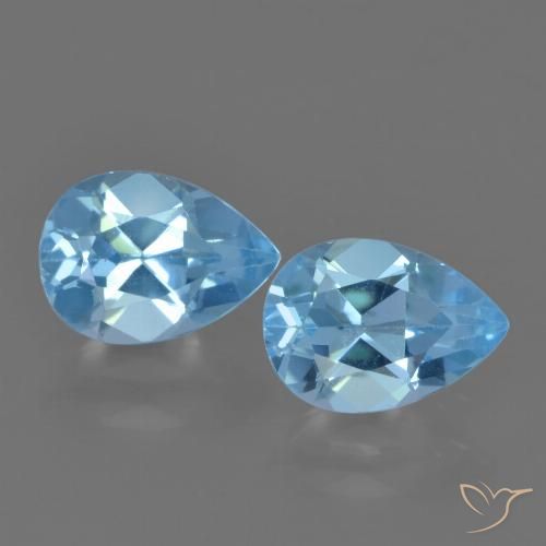 1.75ctw Natürlicher Swiss Blue Topas, Birnenform, VVS-VS