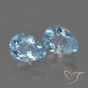 1.63 ct natürliche Himmerlblau Topas-Edelsteine, Birnenform, VVS-VS
