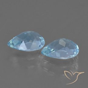 1.63 ct natürliche Himmerlblau Topas-Edelsteine, Birnenform, VVS-VS