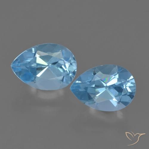 1.75ctw Natürlicher Swiss Blue Topas, Birnenform, VVS-VS