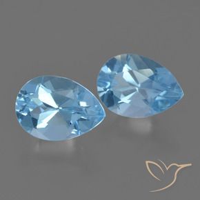 1.75 ct natürliche Swiss Blue Topas-Edelsteine, Birnenform, VVS-VS