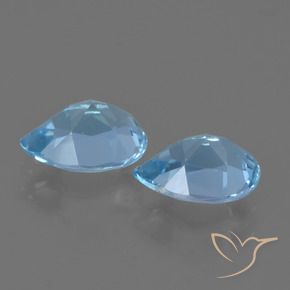1.75 ct natürliche Swiss Blue Topas-Edelsteine, Birnenform, VVS-VS